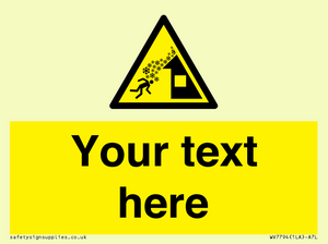 Custom warning roof avalanche